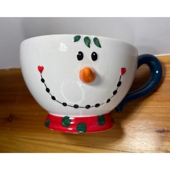 2005 Giftco Snowman Cocoa Mug Christmas Ceramic - Picture 1 of 7